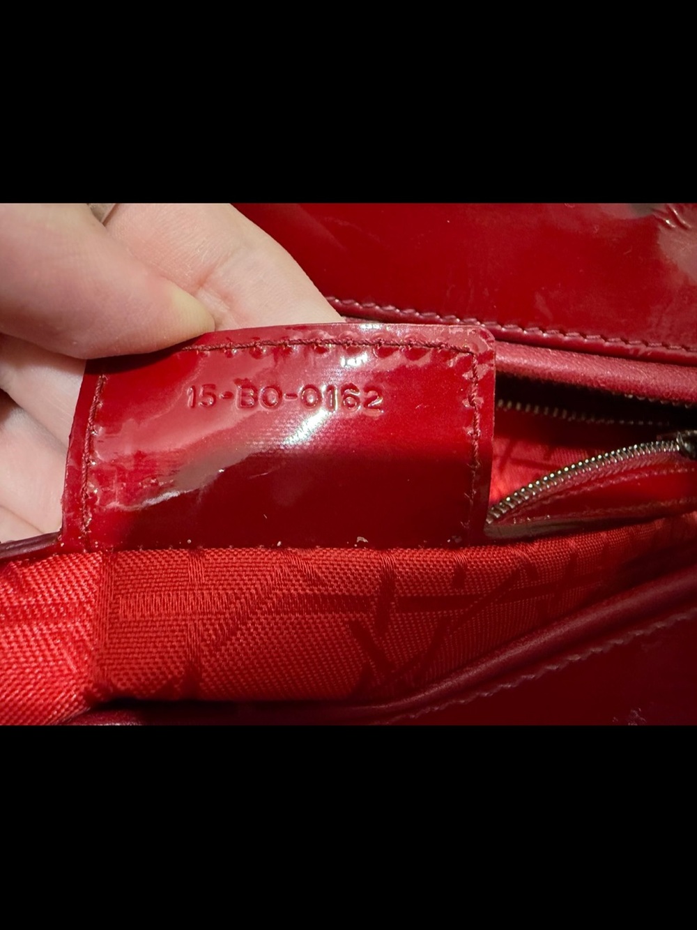 Dior Red Patent Cannage Leather Large Lady Dior - Picture 10 of 12